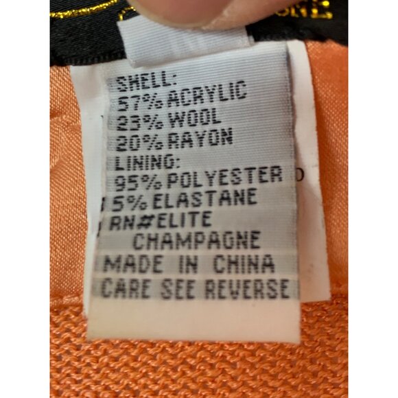 Elite Orange Cardigan Top Bling Detailing Scoop Neck Long Sleeves 14 RA10083 - Picture 6 of 11